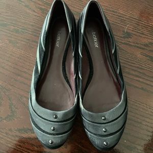 Botkier black leather spike flats 7.5